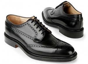 black and blue brogues
