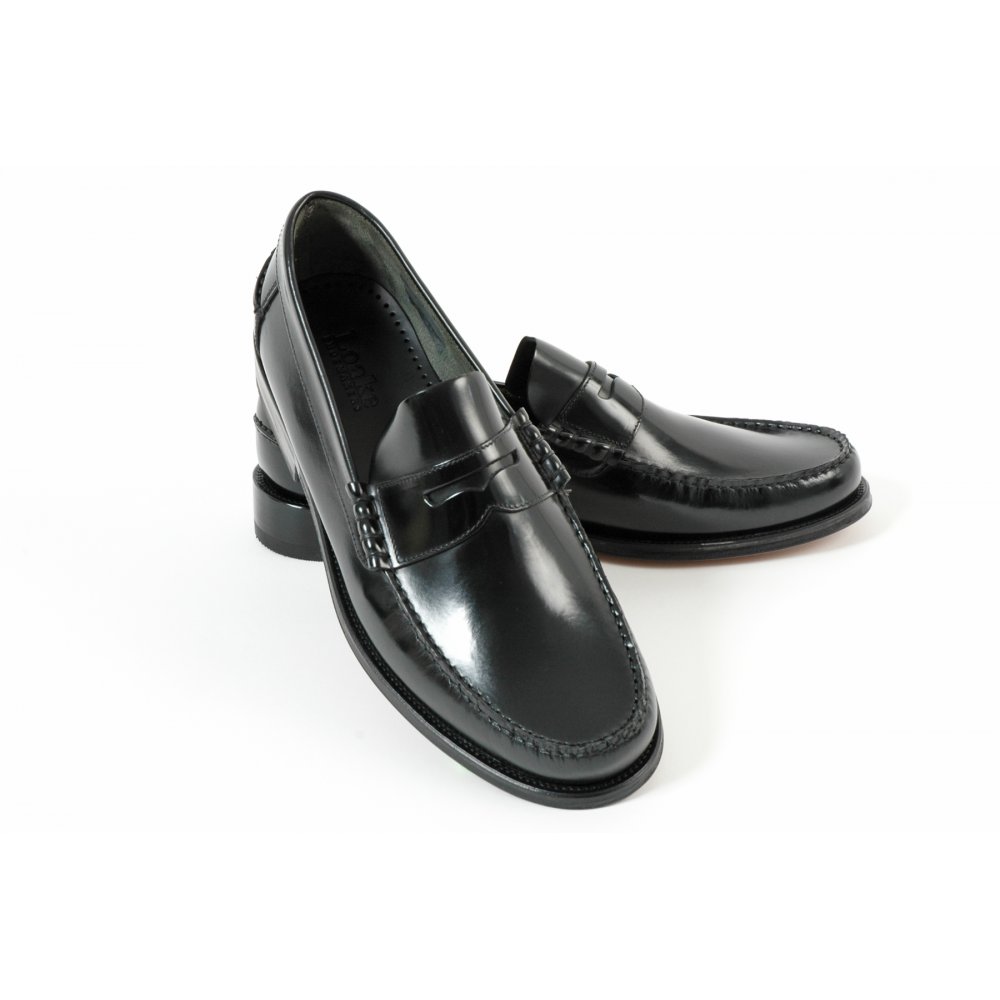 loake black loafers
