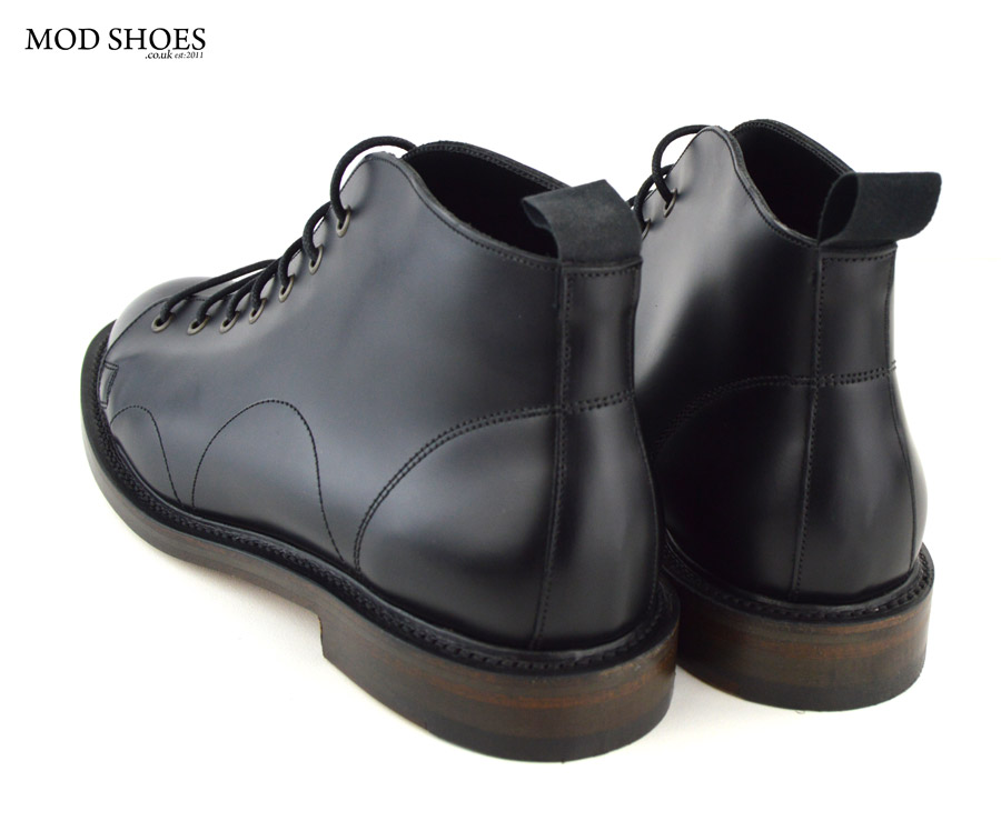 Black Monkey Boots – Leather Sole – Mod Shoes