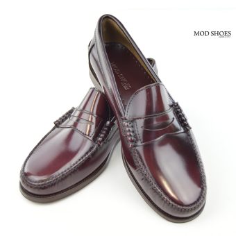 Oxblood Penny Loafers - The Earl By Modshoes Image