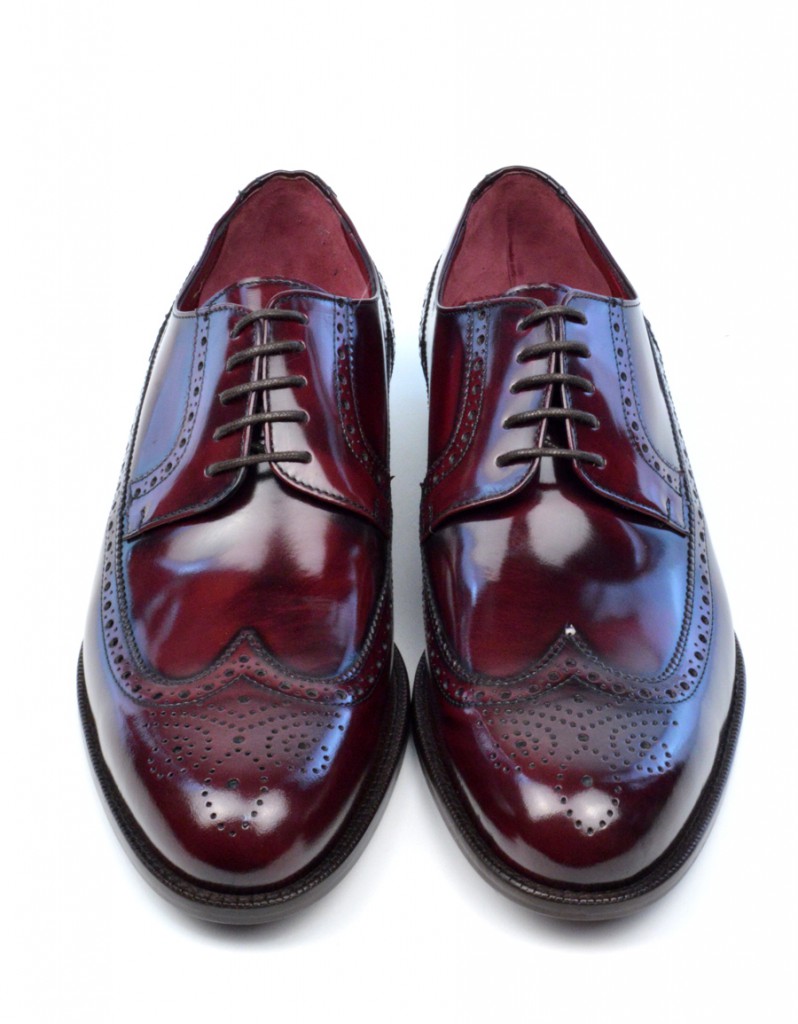 Modshoes The Harry All Leather Oxblood Brogue Mod Shoes