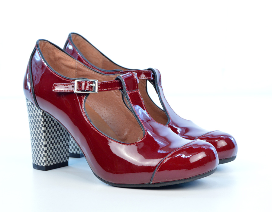 red burgundy shoes