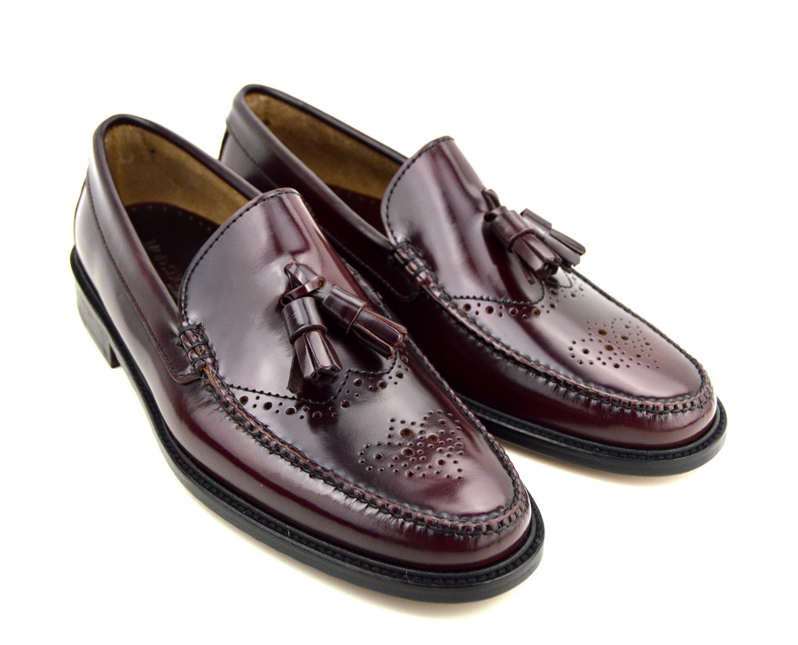 Tassel Loafer Brogues in Oxblood – The Lord Brogue – Mod Shoes