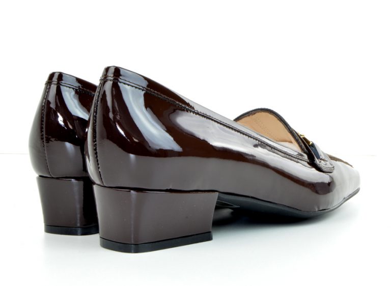 The Jackie K – Chocolate Brown Patent Leather & Prince Of Wales Check ...