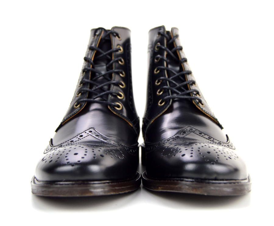 The Shelby – Black Brogue Boots – Peaky 