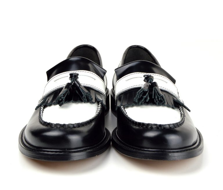 The Prince for Women – Black & White Tassel Loafers – Mod Ska Skinhead ...