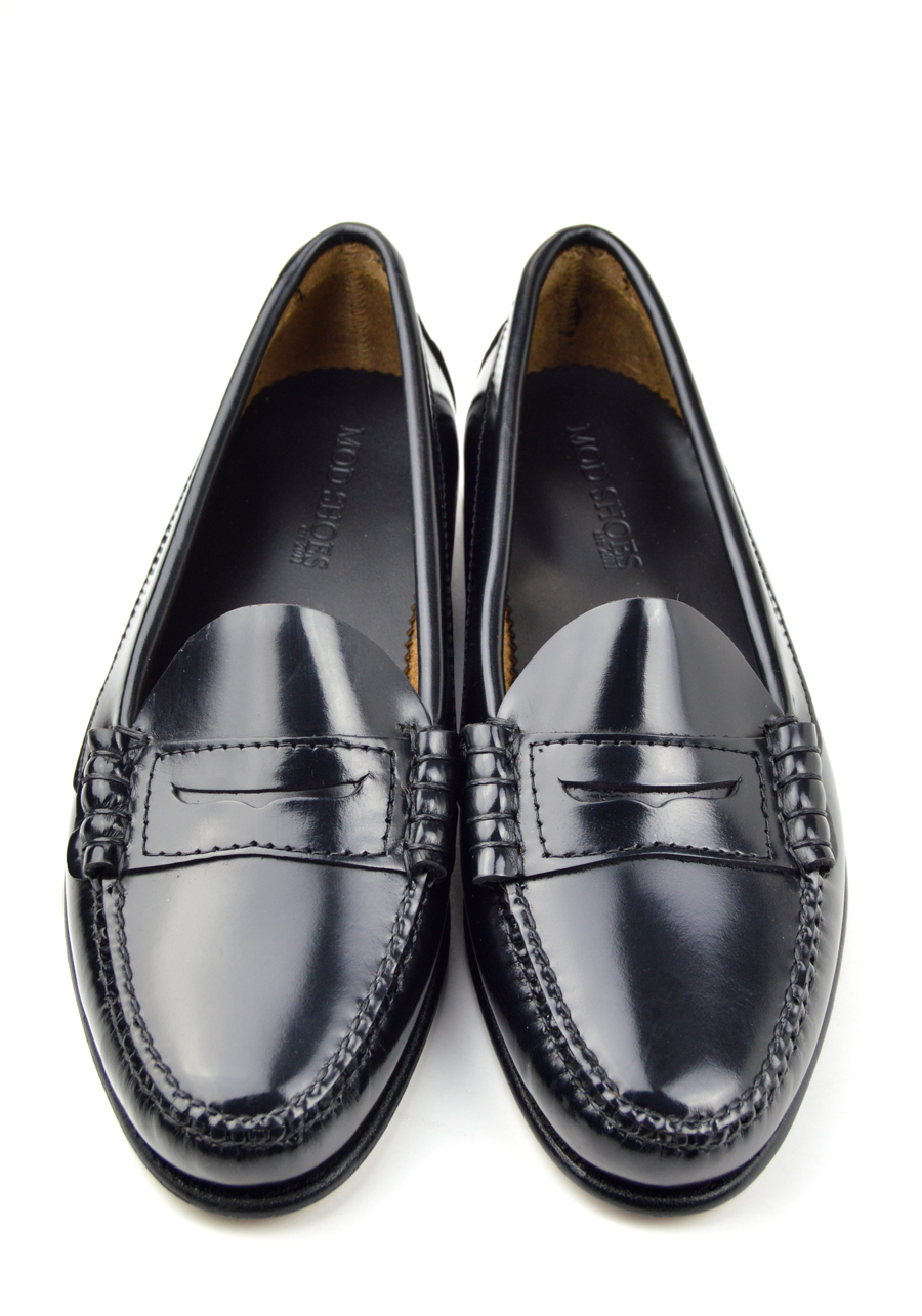 ladies leather penny loafers