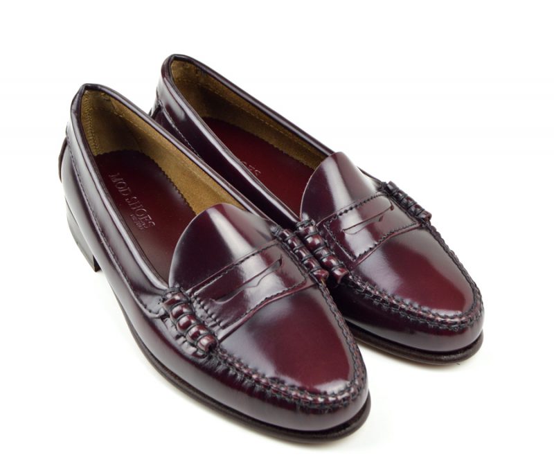 The Chantelle – Ladies All Leather Penny Loafer Oxblood – Mod Shoes