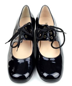 The Marianne In Black Patent Leather – 60s 70s Vintage Style Ladies ...