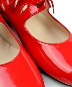 The Marianne In Red Patent Leather – 60s 70s Vintage Style Ladies Shoes ...