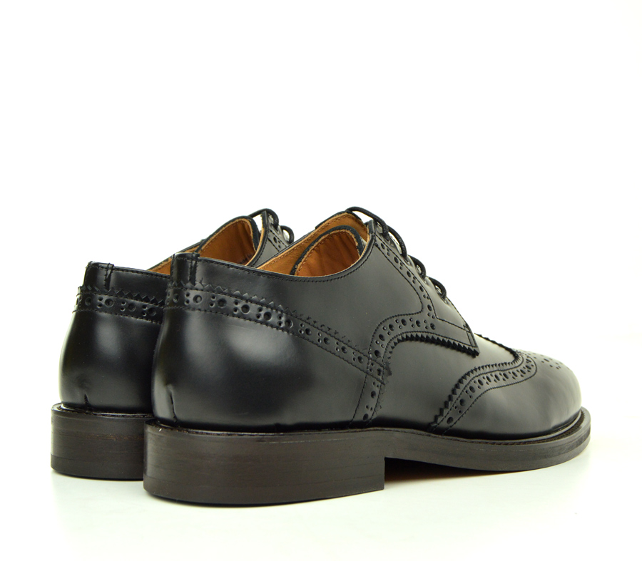 The Blake – Black Leather Brogue Shoes – Mod Shoes