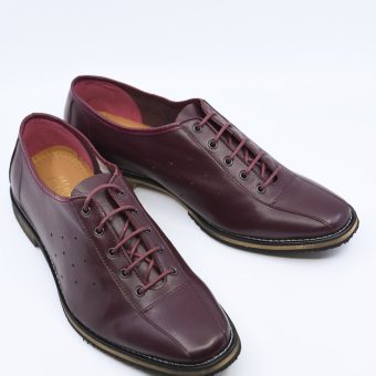 Oxblood & Claret Bowling Shoes - The Strike - Mod Style Image