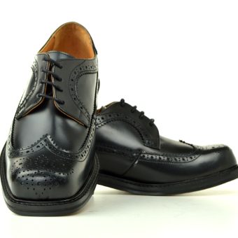 The Stomper - Black Brogue Northern Soul Style Shoes Image