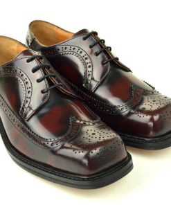 The Stomper – Ladies Oxblood Brogue Northern Soul Style Shoes – Mod Shoes