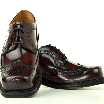 The Stomper - Oxblood Brogue Northern Soul Style Shoes Image