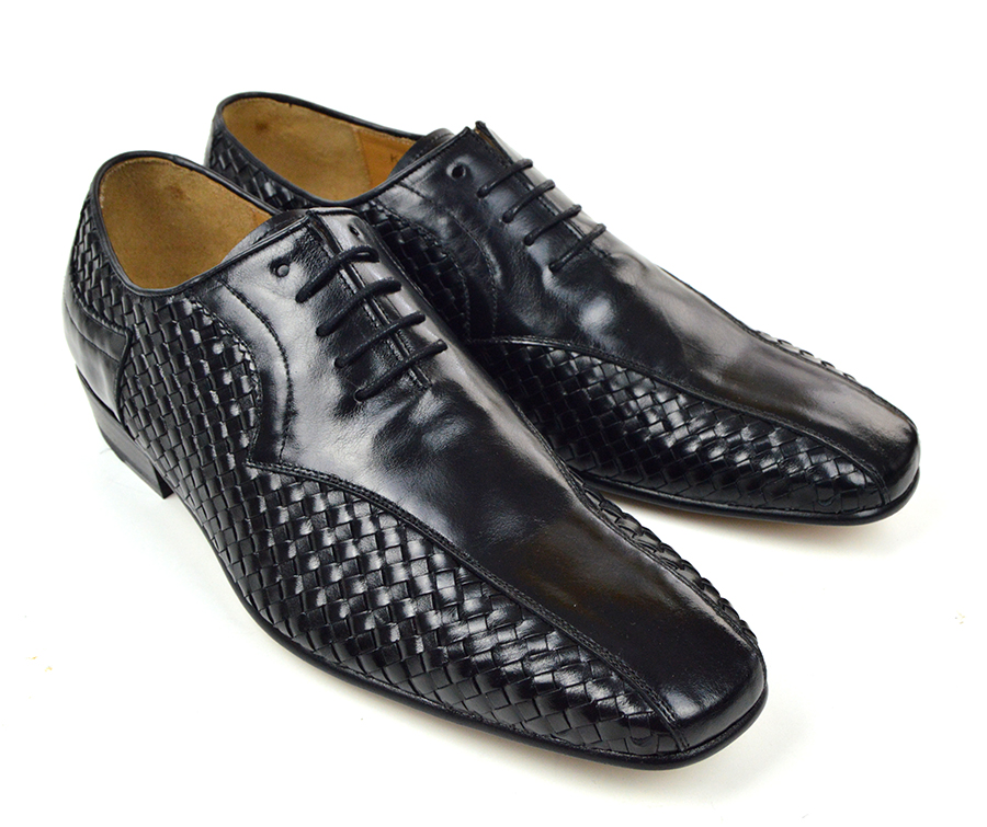 Kenney Jones Shoes – Black Weaver Mod Shoe – Mod Shoes