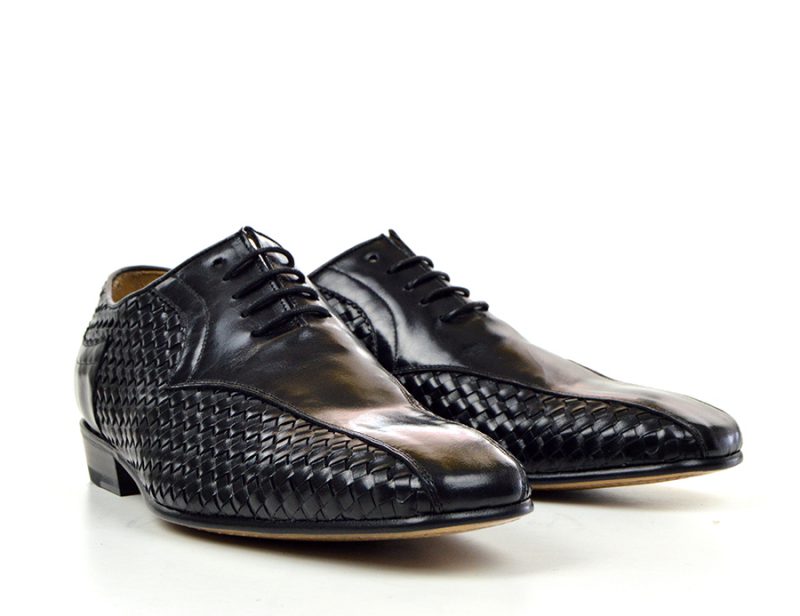 Kenney Jones Shoes – Black Weaver Mod Shoe – Mod Shoes