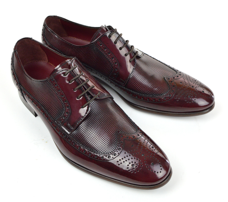 Oxblood Brogue Shoe All Leather – The Henry – Mod Shoes