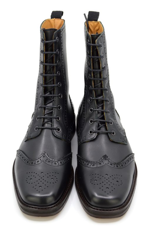 Ladies – The Big Shot – Black Brogue Boots – Hard Mod / Smart Skin ...