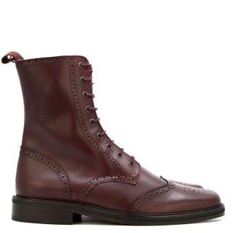 Ladies - The Big Shot - Oxblood Brogue Boots - Hard Mod / Smart Skin Image