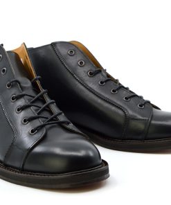 Black Monkey Boots Version 4 – New Leather Upper – Leather Sole – Mod Shoes