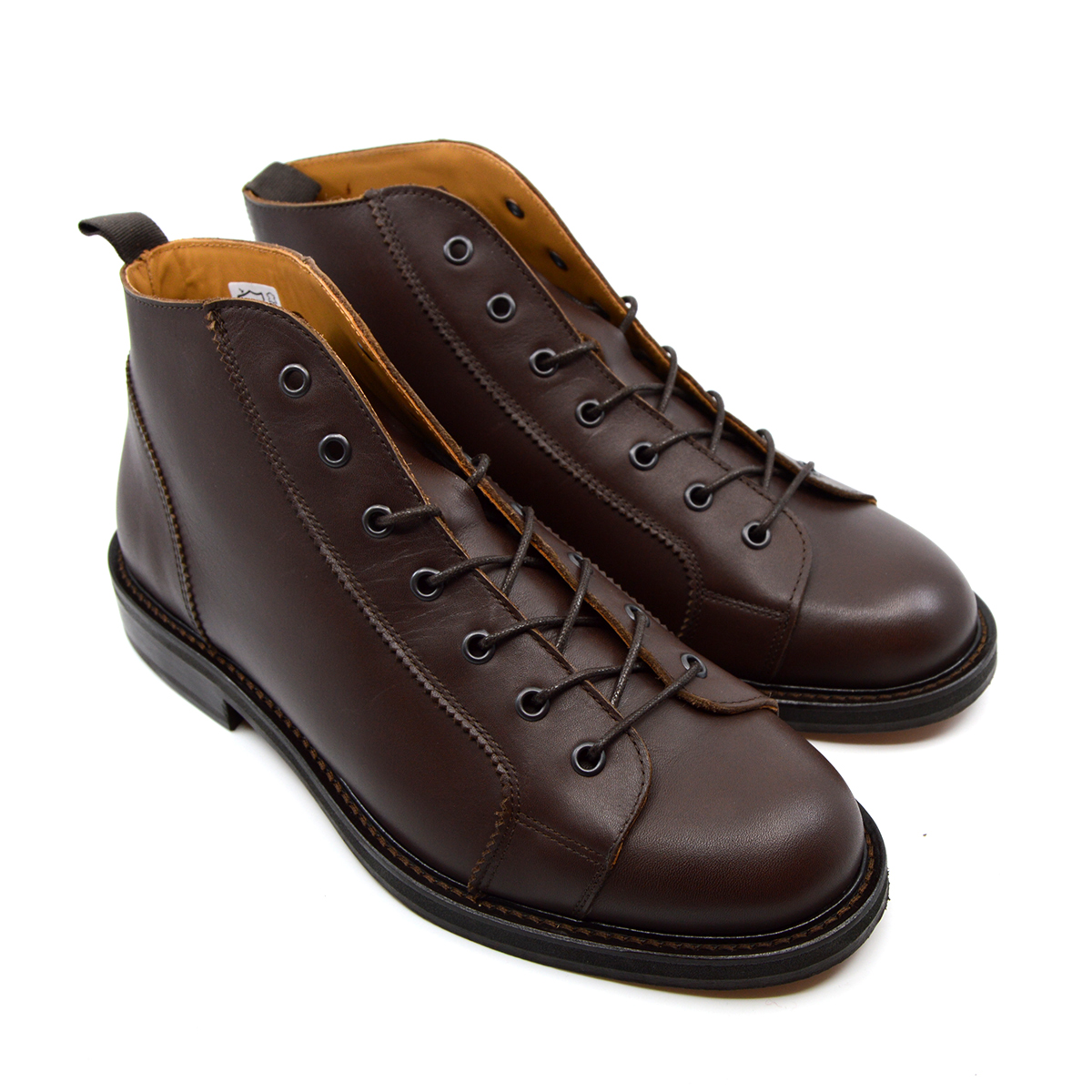 Dark Brown Monkey Boots Version 4 – New Leather Upper – Leather Sole ...