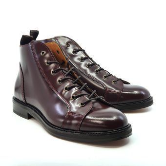 Oxblood Cherry Monkey Boots Version 4 - New Leather Upper - Leather Sole Image