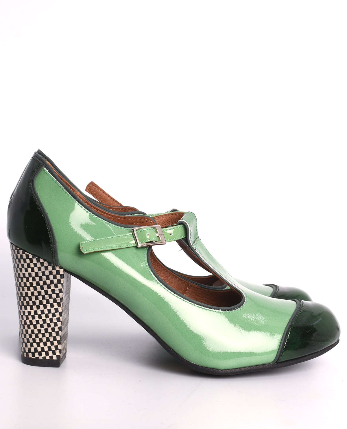 Green patent leather sales shoes