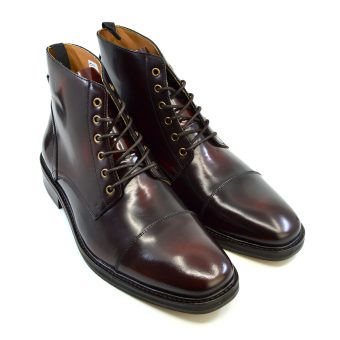 The Arthur - Oxblood Capped Derby Boots - Peaky Blinders Inspired Image