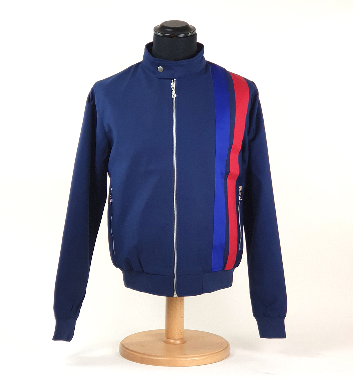 Rally 66 Jacket By 66 Clothing in Navy with Red & Blue Stripe – By Mod 