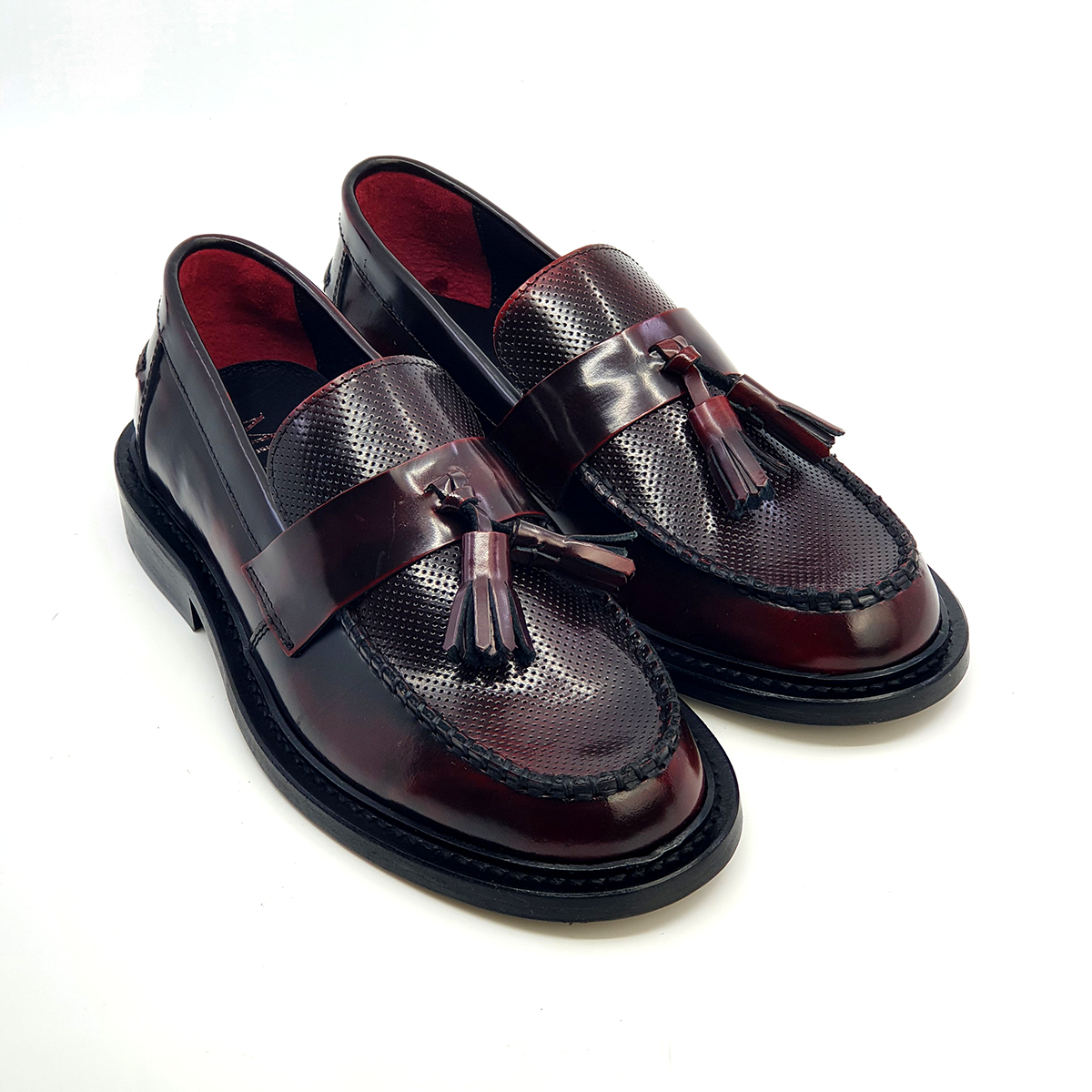 The Prince Teabag Oxblood Loafers – Mod Ska Northern Soul Ladies Shoes ...