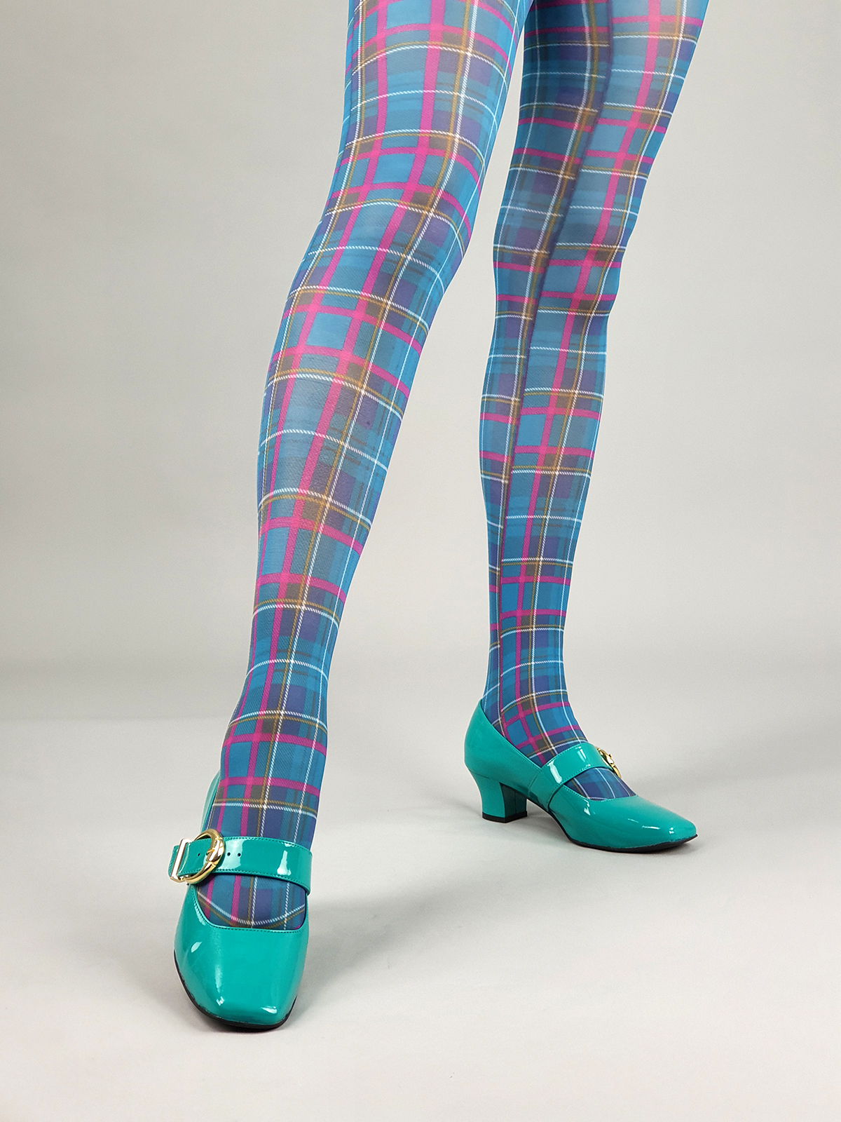Jackson Teal Tartan Tights – ladies vintage retro 60s – 70s style – Mod  Shoes