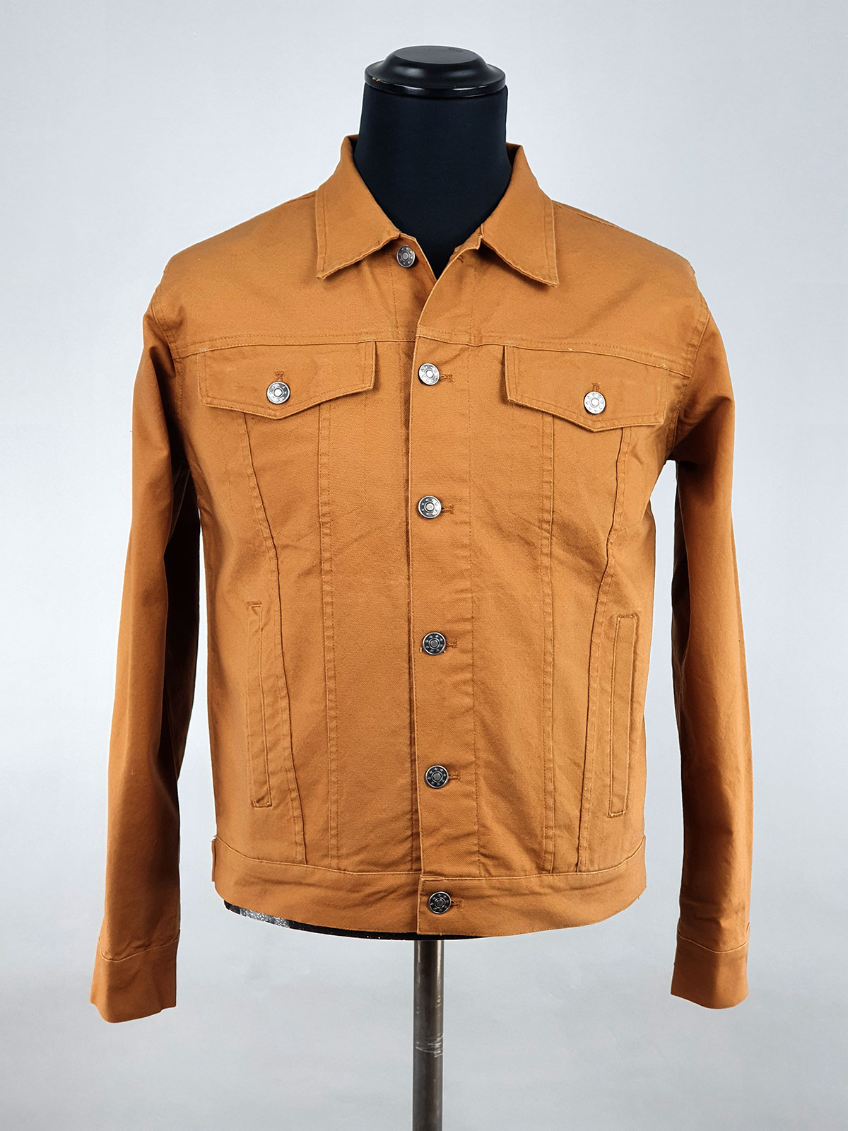 tan canvas trucker jacket