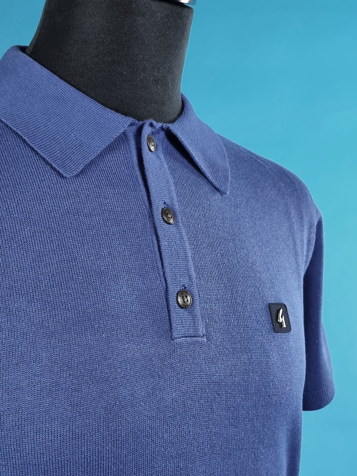 Gabicci Jackson Short Sleeve Plain Polo In Blue – Mod Shoes