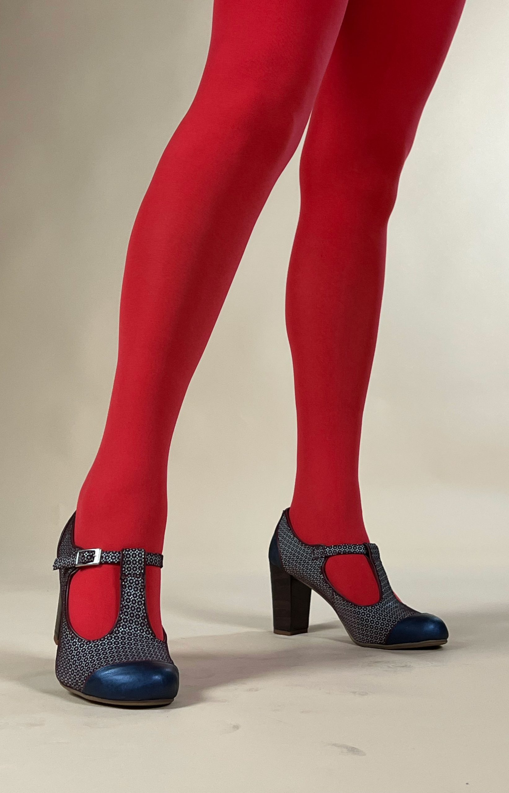 Red Fairisle Pattern Tights – ladies vintage retro Christmas 60s – 70s  style – Mod Shoes