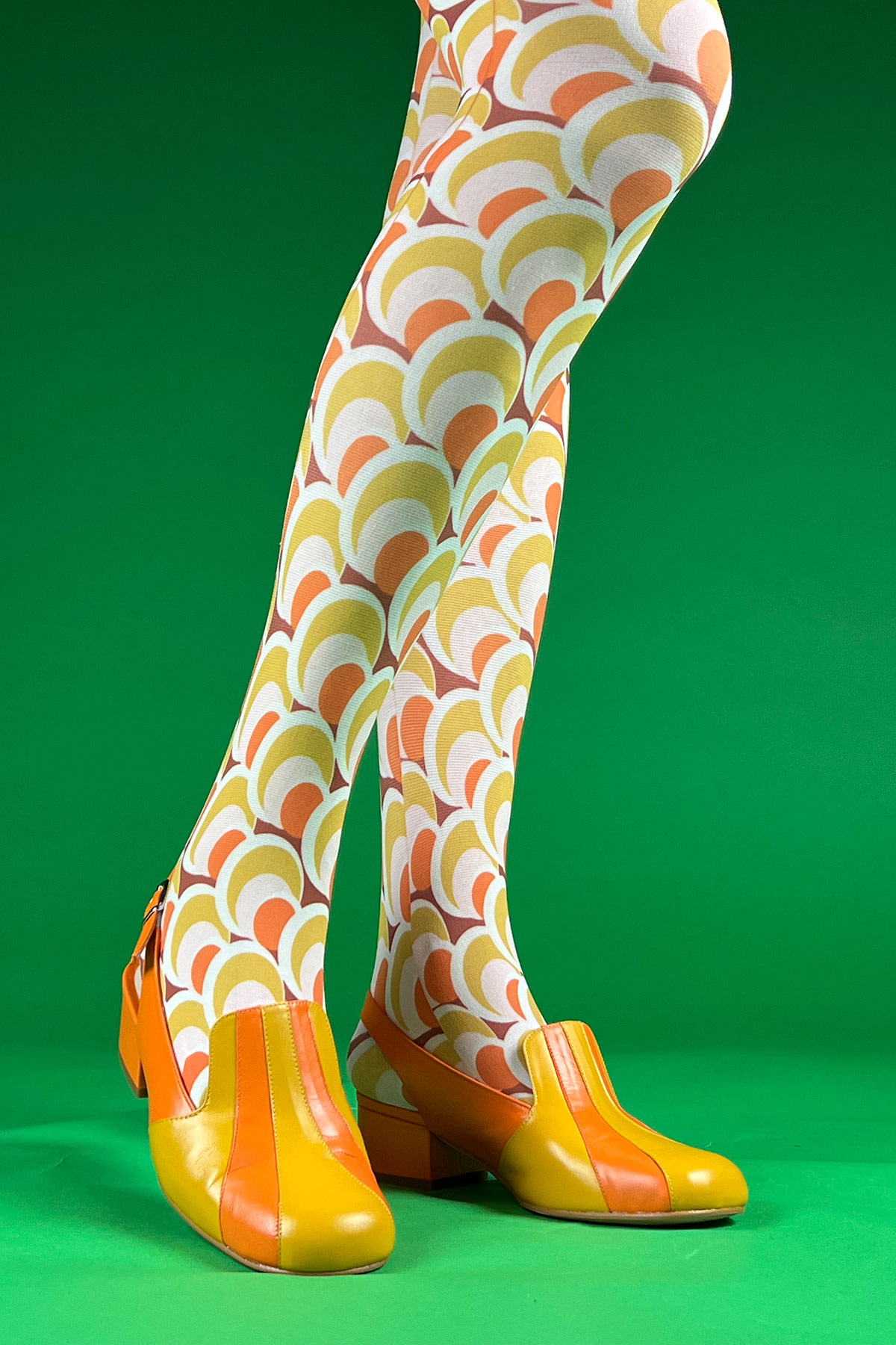 Carnaby Psychedelic Pattern Tights – ladies vintage retro 60s – 70s style –  Mod Shoes