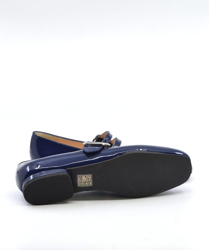 The Prudence – Ladies Flat Retro Vintage 60’s Twiggy Style in Navy Blue ...