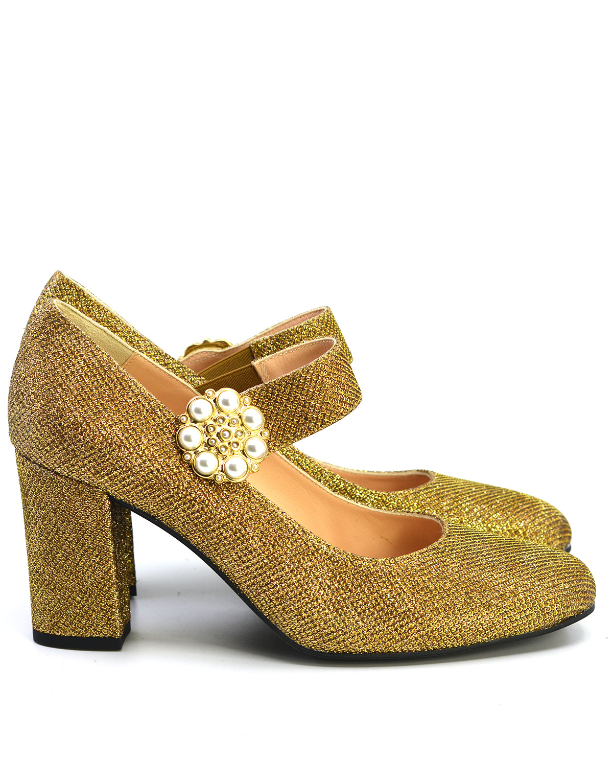 The Sabrina In Gold Sparkle – Ladies Retro Mary-Jane Heels by Mod Shoes –  Mod Shoes