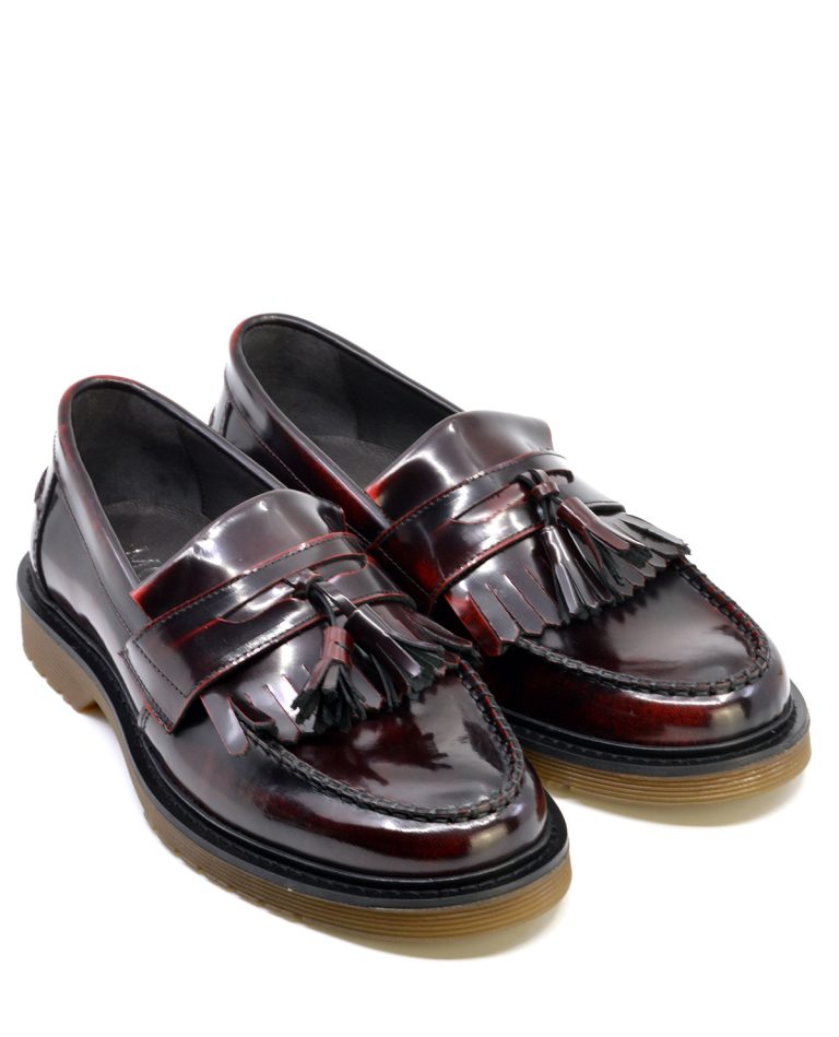 B-B) - brogue boots, brick-red sole, special edition Colour Black, shiny  Size 42