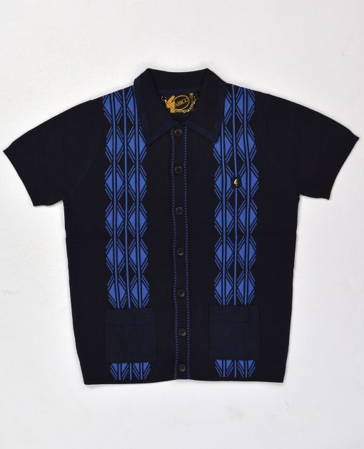 Gabicci Vintage – Idol Short Sleeve Navy – Knitted Polo – 50th ...