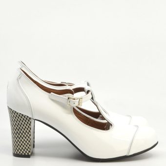 The Dusty in All White - Ladies Retro Shoe by Mod Shoes Image