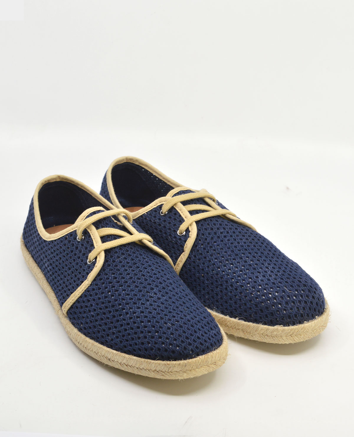 The Paulo Navy Cream Canvas – Summer Shoes – Mod Shoes