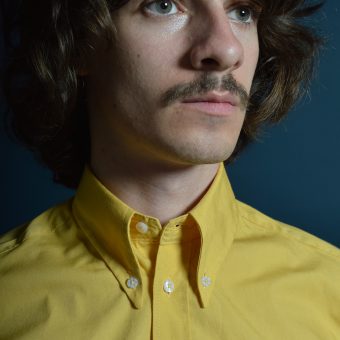 Jackpot Mellow Yellow -  Button Down Long Sleeve Shirt by 66 Clothing - Beatles 60s Mod Skin Style Image