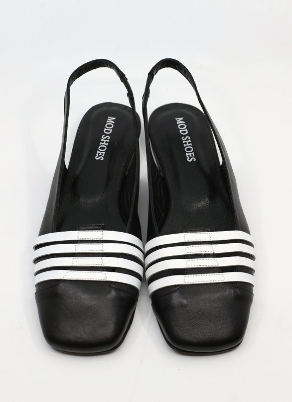 The Eleanor In Black and White – Women’s Retro 60’s 70’s Style Shoes by ...