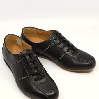 Artwood Black Leather - Cycling Shoe Inspired Trainers Image
