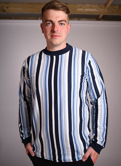 66-Clothing-Weekender-Vertical-Stripe-In-Shades-Of-Blue-Madchester-Rave-Stone-Roses-Farm-90s-Top-05