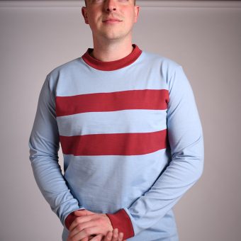 The '#6' by 66 Clothing V2 UK Made - Bobby Moore West Ham Away Inspired Long Sleeve Image