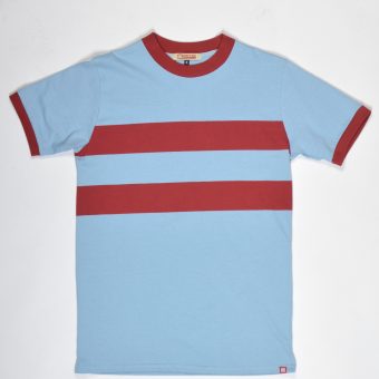 The '#6' by 66 Clothing V2 - Made In England - Bobby Moore West Ham Away Inspired T-Shirt Image