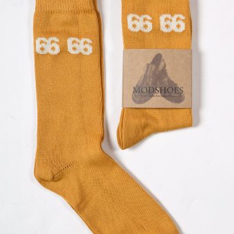 66 Golden Mustard Socks UK Made by 66 Clothing Image