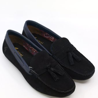 Gabicci Charlie - Tassel Loafers - Driving Shoes In Navy Suede Image